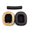 Almohadillas Pad Oreja Astro A50 A10 A20 A40 - 2 Almohadillas Astro material cuero proteico negro con adhesivo 3M 300LSE y pad de diadema