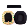 Almohadillas Pad Oreja Astro A50 A10 A20 A40 - 3 Almohadillas Astro material tela negra con adhesivo 3M 300LSE y pad de diadema