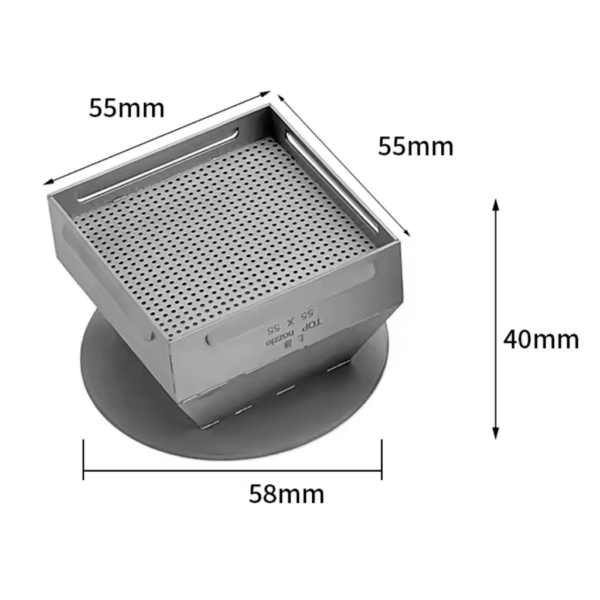 Boquilla superior TOP 55x55 mm para maquina de reballing BGA Zhuomao Honton Seamark
