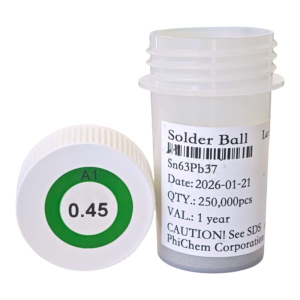 Esferas BGA 0.45mm - 1 Esferas BGA 0.45mm para reballing Sn63Pb37 183°C 250,000 unidades