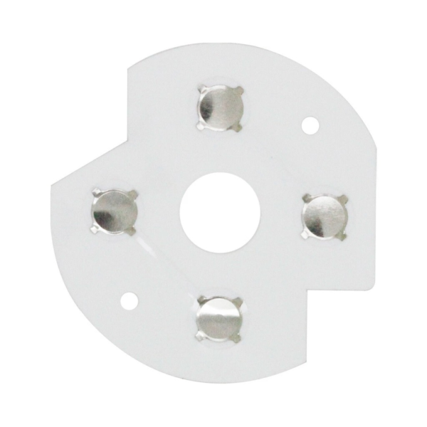 Membrana Pulsadores D PAD Xbox One Series Blanco - 4 Membrana D-PAD Xbox One Series vista frontal domos conductivos