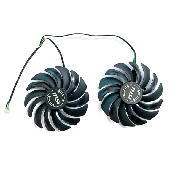 Ventiladores MSI Armor RX 5600 XT PLD10010S12HH AMD Fanes - 1 Par de ventiladores MSI Armor RX 5600 XT modelo PLD10010S12HH con conector 4 pines