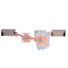 Heat Pipe Disipador de Cobre ASUS TUF FX505DT FX505DD 13NR02C0AM0111 - 2 Cara de contacto del heat pipe ASUS 13NR02C0AM0111 con bloques de cobre para CPU y GPU